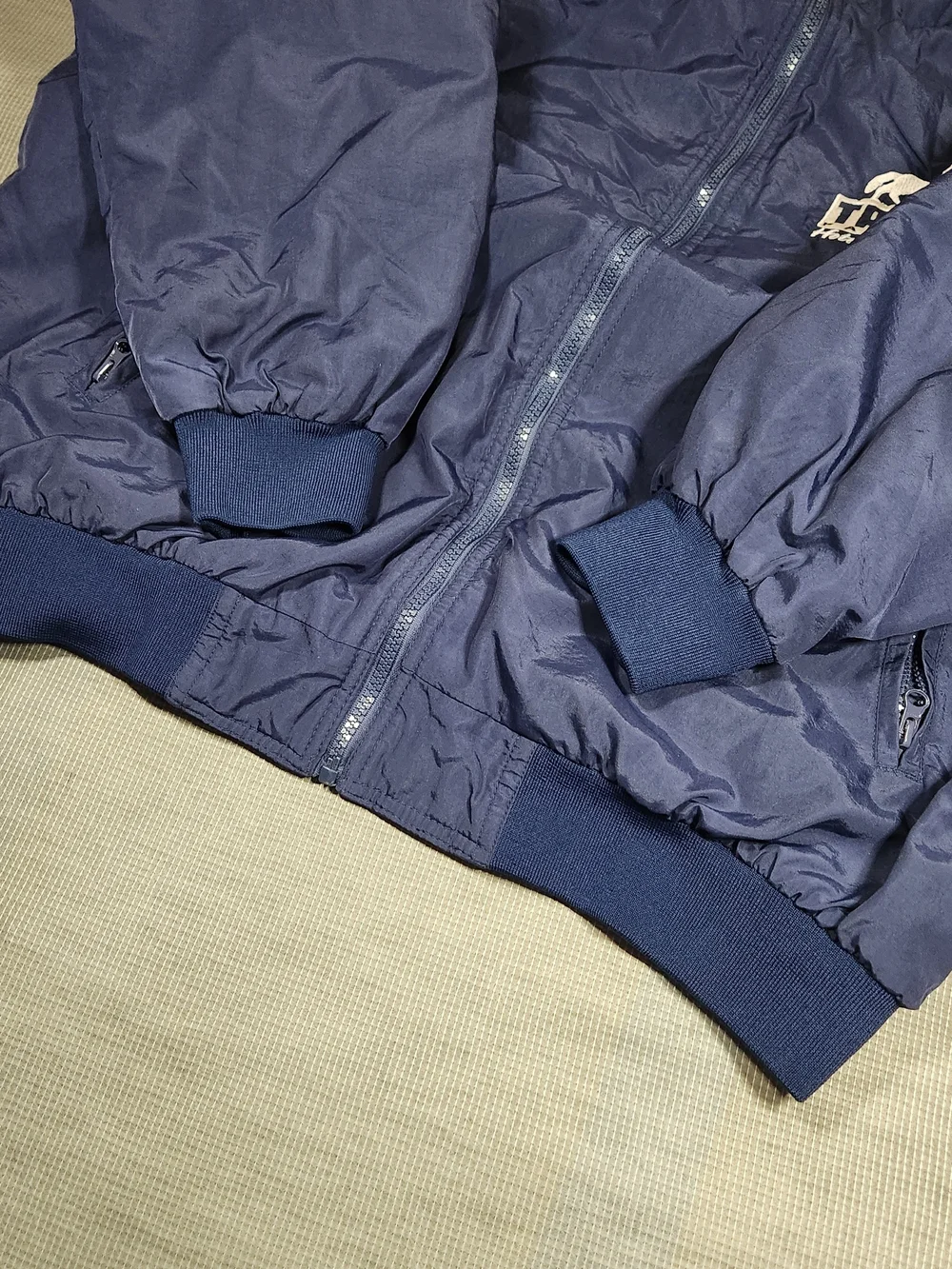 Baru Sports Navy Blue 'Tachi Palace lotel & Casino' Bomber Jacket - Size XL